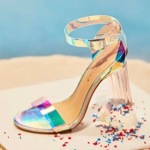 Rainbow Heeled Sandals NWT size 8 & 9
